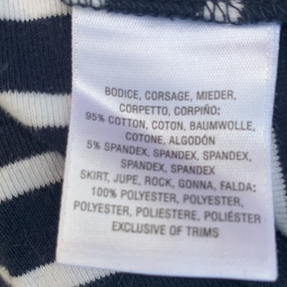 Anthropologie blue and white striped hi lo top. 446 - Picture 8 of 8